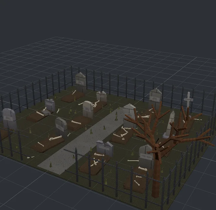 A graveyard